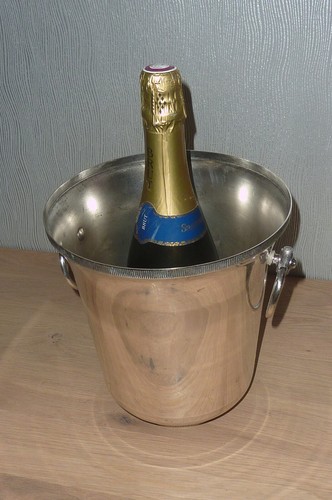Seau champagne métal - champagne, en