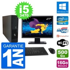PC Fujitsu E910 DT Ecran 27" Intel i5-3470 RAM 16Go Disque 500Go Windows 10 Wifi