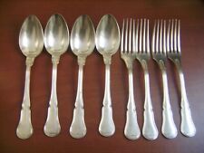 4 grandes cuillères + 4 fourchettes en métal argenté 84 gr poinçon 3 étoiles