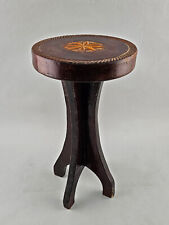 9265075 Tabouret Kerbschnitzerei Vintage Vieux 24x45cm