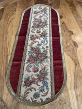 ancien chemin de table / tapisserie/velours/ganse or : 78 X 30cm  ( L 66)