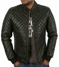 Blouson bomber veste en cuir