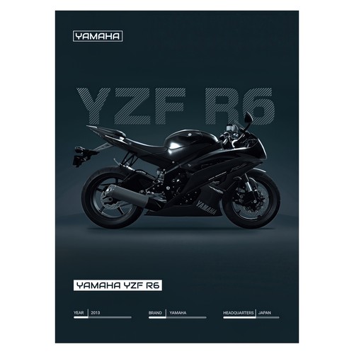 Affiche moto yamaha yzf - yamaha,