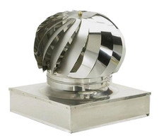 VENTILATEUR EN ACIER INOXYDABLE BOUCHON DE FUMÉE TOURNANT CARRÉ CM.52X52 TUYAU D