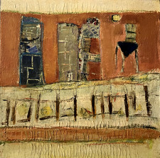 Annick Kress huile et technique mixte sur toile signée abstract art las casas