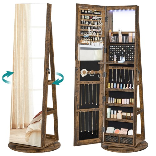 Armoire bijoux avec miroir - bijoux,