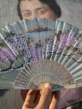Éventail Vers 1900 Papier Peint Japonisant Antique Fan