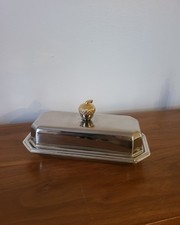 Beurrier En Métal Argenté Prise en forme de gland