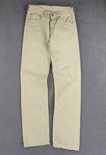 Jean Distressed Workwear Relaxed Vintage Y2K Levi's 501 W31 L34 Beige Button Fly