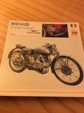Moto Guzzi 500 tricylindre compresseur 1940 Carte Collection moto Atlas Italie