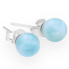 Boucles d'oreilles en Larimar