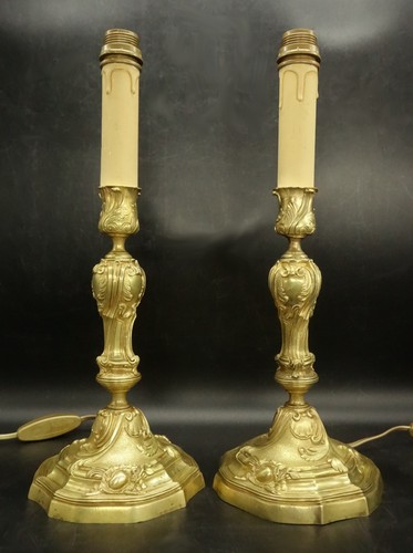 Paire pieds lampe style - pieds,