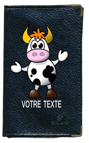 Etui carte grise noir cuir - noir,