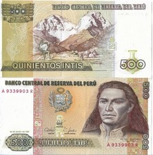 PEROU - 500 INTIS - NEUF - 1987 . UNC
