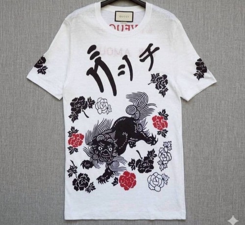 Shirt lin brodé japonais - t-shirt,