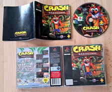 Playstation PS1 Crash Bandicoot [PAL FR] Black Label Boîte Notice NO Big Box JRF