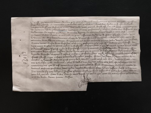 1454 parchemin sur un - -,