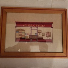 Tableau brodé au point de