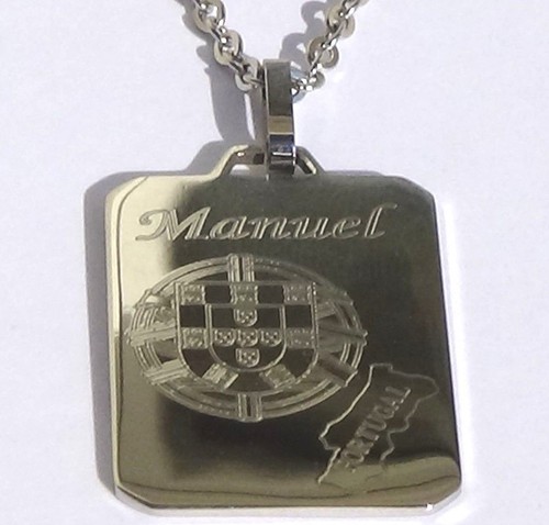 Pendentif acier gravé - pendentif,