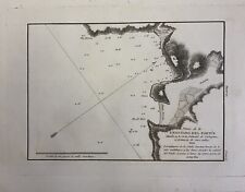 carte marine ancienne Ensenada Del Portus Cartagena 1813