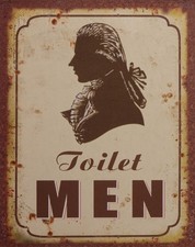 Assiette en étain toilettes