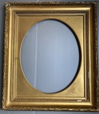 cadre Ancien Doré Louis XVI Napoléon III XIX  Oval 8F 46  X 38 Cm Ou 50 X 40