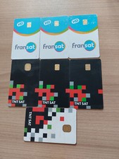 7 cartes a puce tntsat et fransat pour collection
