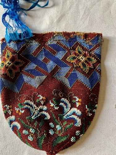 Ancien petit sac perles - ancien, en