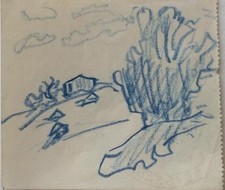 René Seyssaud - Dessin fusain - Paysage pv2