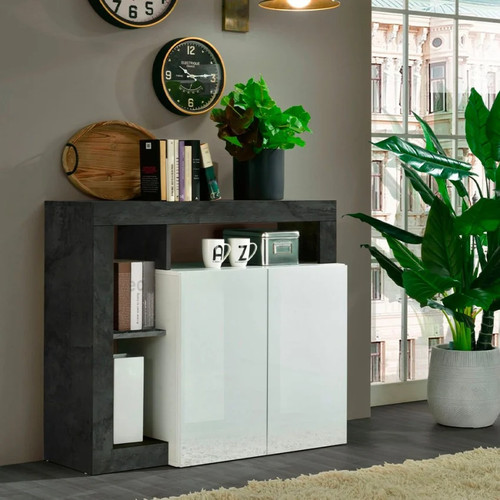 Buffet moderne blanc brillant