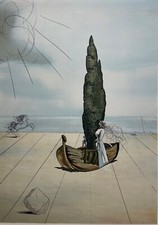 Lithographie originale signée au crayon par Dali "Cousine Carolinetta"