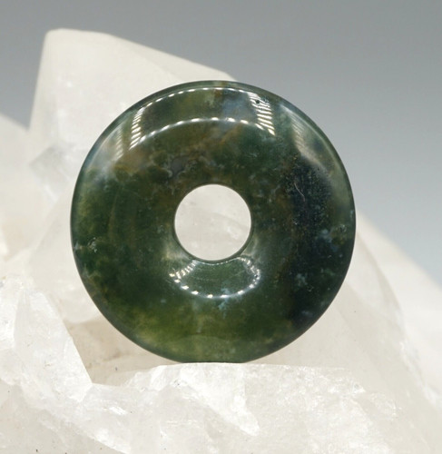 Mousse agate pendentif donut - mousse,