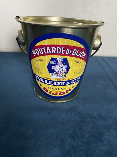 Petit seau métal moutarde