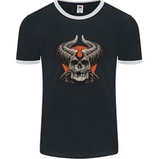 T-Shirt Ringer Satan Crâne