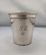 Timbale en métal argenté