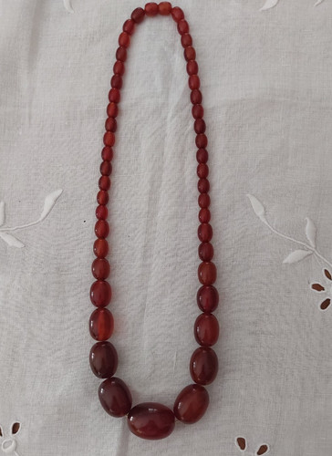 Collier bakélite ambre - en,