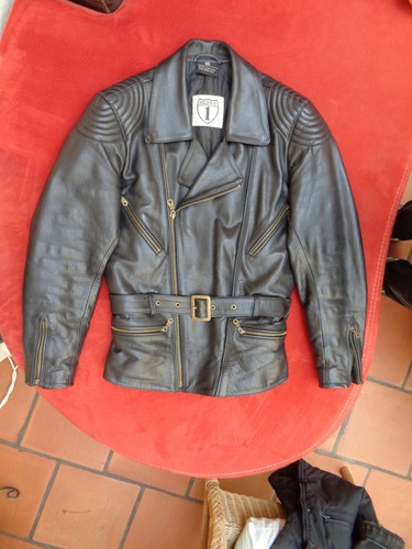 Veste cuir moto highway - en,
