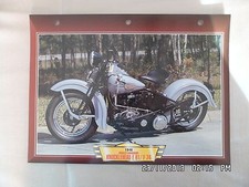 CARTE FICHE MOTO HARLEY DAVIDSON KNUCKLEHEAD E 61 / F 74 1946
