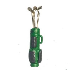 Maison de Poupées Golf Caddy & Clubs Extérieur SPORTS Set Jeu Vert Sac