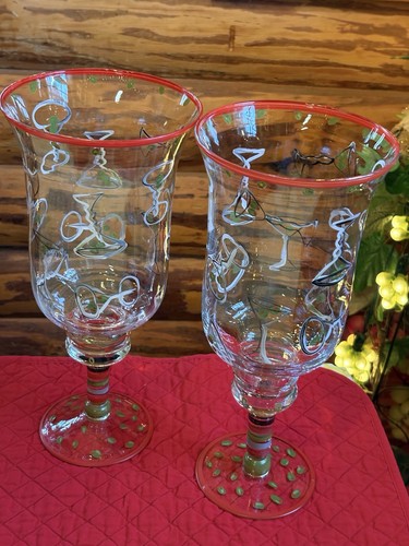 Hurricane glass vases - hurricane, long