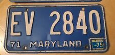 plaque immatriculation américaine Maryland Usa american license plate