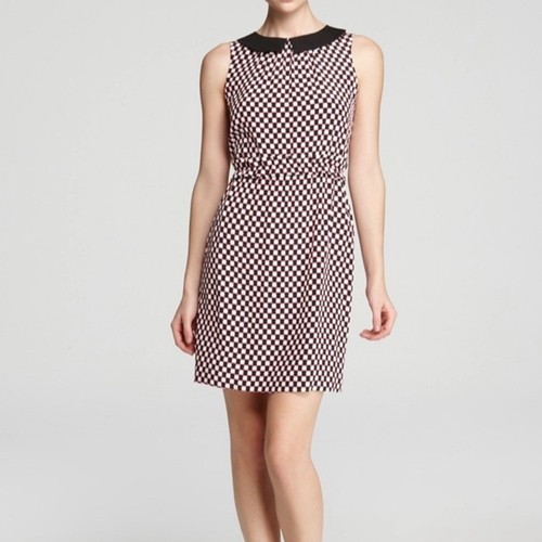 Chic checkerboard collar - chic, dress