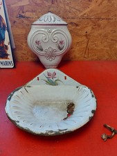 Ancienne fontaine émaillée XX ÈME fleurs  No cafetière émaillée 
