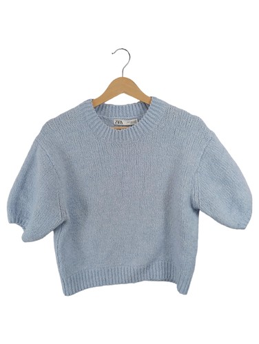 Zara pull femme bleu basique - pull,