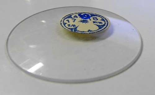 Ancien verre minéral bombé - 1,