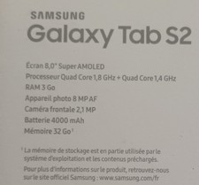 Tablette Samsung Galaxy Tab S2 noire avec sa coque Samsung