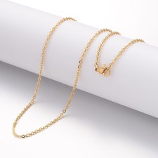 COLLIER CHAINE DORE 75cm ACIER