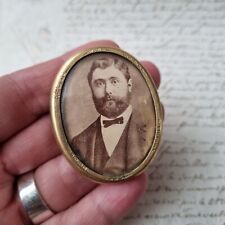 Broche Médaillon XIXè Porte Photo Plaqué Or Napoléon III Victorian Brooch 19thC
