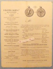 ● B. MAZOYER J. BALME chapelets médailles Christ perles ... Lyon 33 rue centrale