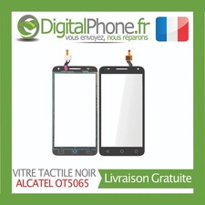 VITRE TACTILE NOIR pour Alcatel One Touch 3 Pixi 4G OT5065 -TVA-